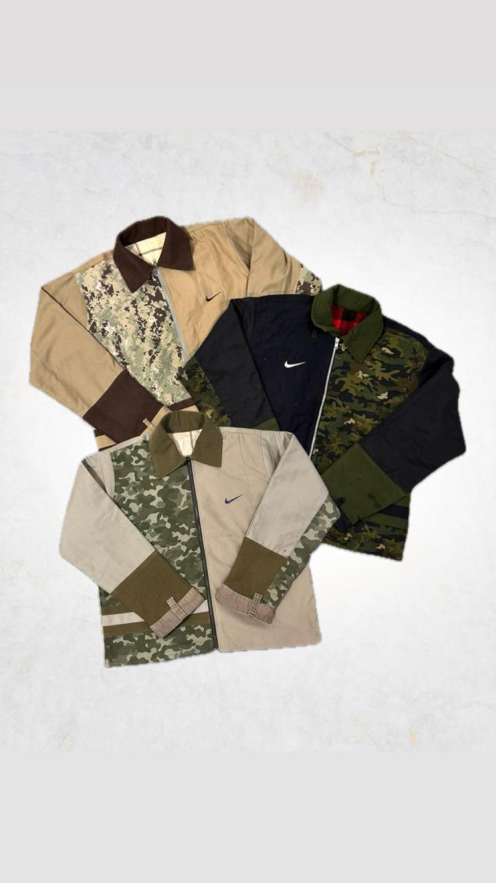 Upcycled Nike Camo Contrast Jackets