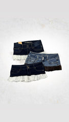 Upcycled Denim Belted Skirts