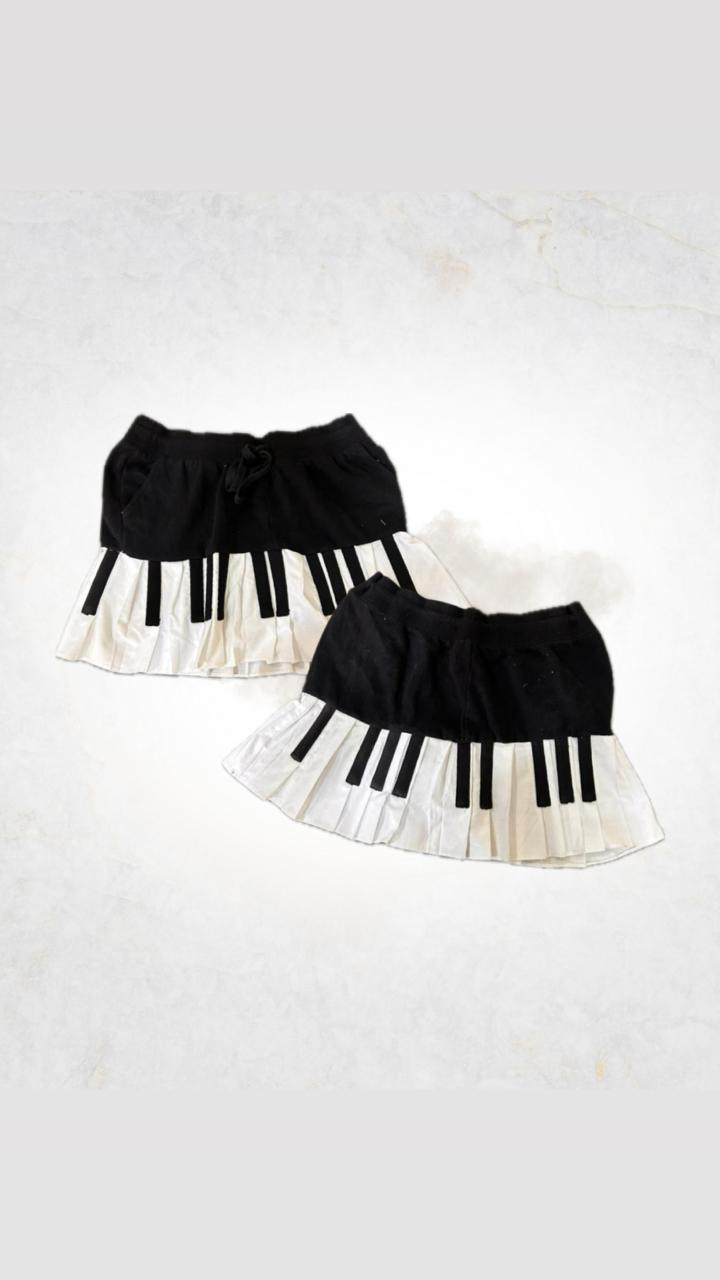 Upcycled Piano Pleated Skirts