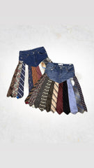Upcycled Necktie Patch Skirts